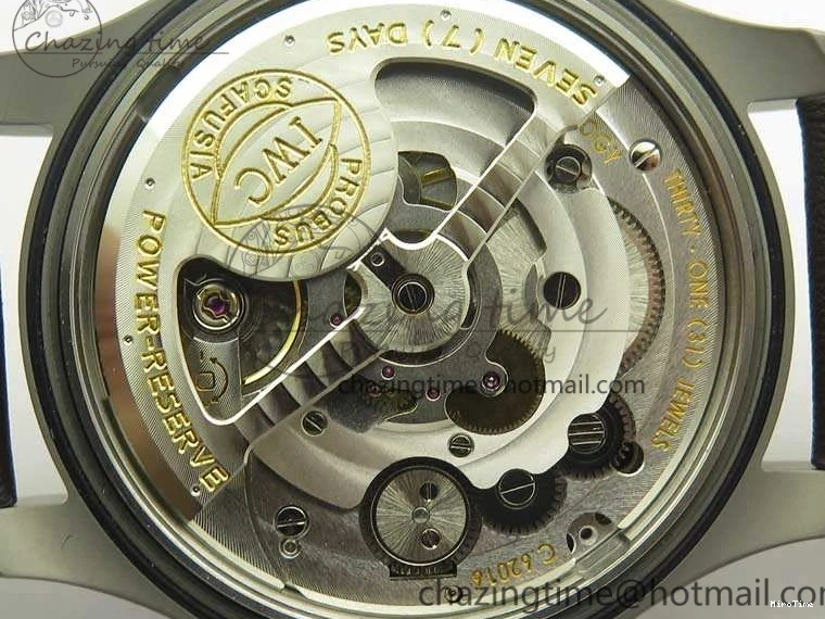 MIROTIME 0318 TimelessDesign Big Pilot IW510301 Satin-Polished SS YLF Best Edition Black Dial On Leather Strap A 7213